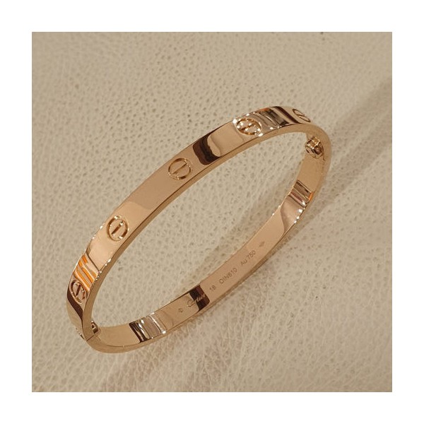 [완] 까르띠에 러브 팔찌 18호 핑크 로즈 골드